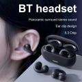 NEW T75 Wireless Earbuds Stereo Bass Sports Headset Ear-Clip Bluetooth Headphones Bone Conduction Earphone with Mic For Phone. 