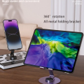 720 Full Matel Foldable Portable Cell Tablet Holder For iPad Adjustable Fold Lazy Desktop Desk Live Mobile Phone Stand Mount. 