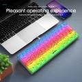 Gaming Keyboard Keypad Multifunctional 61 Keys RGB Backlight USB Interface Mechanical Keyboard PC Keyboard for Gamer PC Computer Home Office. 