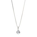 Fashion 925 Sterling Silver Round Zircon Necklace Minimalist Style Charm Choker Pendant Party Gift For Women's Fine Jewelry. 
