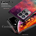 Casinglee For Realme Narzo 50 Case Couple Starry Moon Glass Protector Meteor Start Back cover for Realme Narzo 50 Phone cases Cover For girls and Boys. 