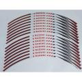 SUZUKY Motor Sports wheel ring decals Reflective sticker rim stripes for Motorcycle. 