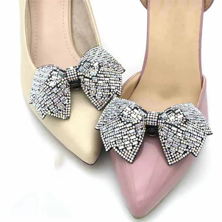 2Pcs%20Women%20Sparkle%20Bow%20Detachable%20Shoe%20Clips%20Removable%20Shoe%20Buckles%20Decorative%20Shoes%20Accessories%20for%20Wedding%20Party%20C%20Easy%20to%20Use%20-%20Image%202