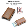 Top Quality Wallets Men Money Bag Mini Purse Male Vintage Brown Leather Rfid Card Holder Wallet Small Smart Wallet Pocket Walet.
