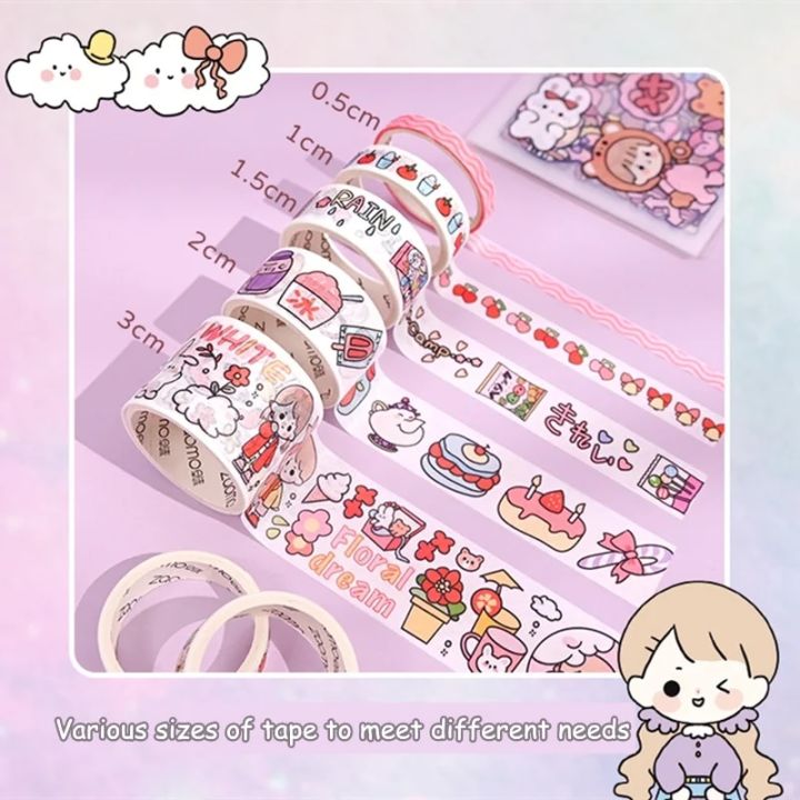 Kawaii%20100%20Hand%20Account%20Stickers%20Note%20Gift%20Box%20Children's%20Girl%20Cute%20Tape%20Stickers%20Cut-free%20Waterproof%20Decorative%20Stickers%20Set%20-%20Image%203