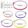 KRABALL 35pcs Cross Stitch Round Hoop Set Embroidery Frame Hoop Ring Sewing Tools With Needles Needlework Tools Accessories. 