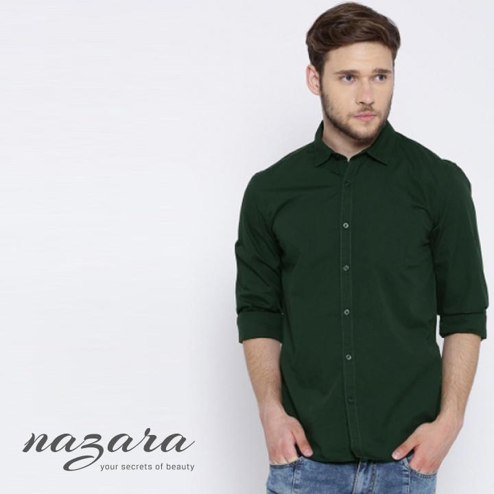 Deep%20Green%20Cotton%20Casual%20Shirt%20for%20Men%20-%20Image%203