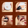 Jessup Foundation Brush with Makeup Sponge, Black Makeup Brush Flat Top Kabuki Brush for Liquid Blending Stippling, T881. 