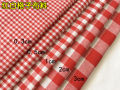 Cotton Plaid Cloth Clothing Fabric Black and White Red White Small Check Shirt Tablecloth Curtain Handmade DIY Fabric.