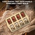 Durable 8-Cavity Mini Loaf Brownie Pans Non-Stick Large Capacity Mini Bread Baking Mold DIY Rectangular Carbon Steel Cake Mold Kitchen Use.