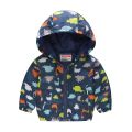 Boys Windproof Hooded Jacket Various Cartoon Graphic prints Zipper Coat Kids Spring Clothes. 