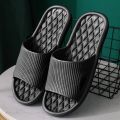 Men Indoor Home Slippers Summer Non-slip Flip Flops Bath Slippers Couple Family Flat Shoes Hotel Sandal Slides.