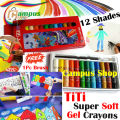 TiTi super soft gel crayons-12 Shades. 