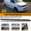 2Pcs Car-Styling Side Auto Body Side Strips Vinyl Decal Stickers for Transporter T4 T5 T6 Van.