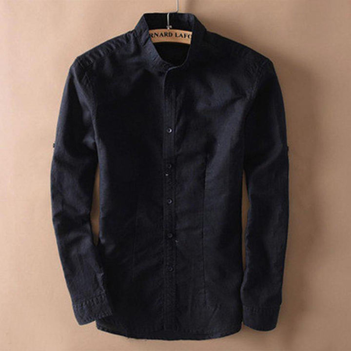 Black Cotton Slim Fit Shirt for Men - Denim Shirt For Men