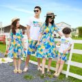 Beach Couple's Outfit Summer Clothing2023New Clothing for Trips to Sanya Short SleeveTT-shirt Dress Couple Suit. 
