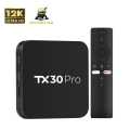 TX30 Pro 12K ULTRA HD Android Smart TV Box Voice Remote, Bluetooth, Free Dish Channel Warranty.