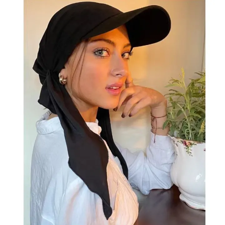 Muslim%20Hijab%20Turban%20Hat%20for%20Women%20Girls%20Baseball%20Cap%20Sun%20Hats%20Headscarf%20Scarf%20Cap%20Solid%20Color%20Fashion%20Women%20Soft%20scarves%20-%20Image%203