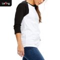 Women's Three-Quarter Raglan Sleeve Casual T-Shirt by Larong.