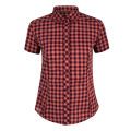 Red Check Short Sleeve Casual Shirt for Women (CT-11.3).