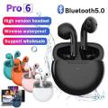 Pro 6 Wireless Bluetooth Headphones TWS Earphones Mini Heaset with Charging Case Earbuds for All Phone Huawei iPhone. 