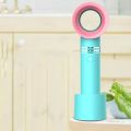 Portable Bladeless Fan Handheld USB Rechargeable Outdoor Mini Cooler No Leaf Handy Leafless Cooling Fan Desktop.