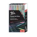 Mont Marte Pastel Ink Pens Fine Tip – 6 Pcs | Smooth Writing & Drawing Pens. 