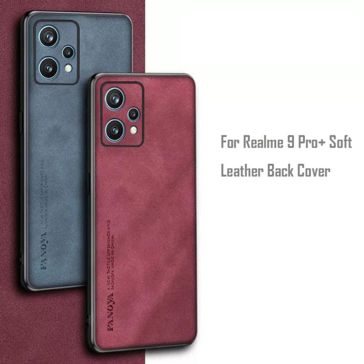 for Realme 9 Pro + / Realme 9 Pro Plus 5G Case Soft Pure Leather Slim Matte Back Cover