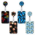Easy-open buttons ID card holder Convenient Butterfly Plastic material Office supplies Neck strap lanyard Double-sided print School supplies for Office professionals Students Trade shows Conferences. 