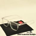 New Men Fashion Eyeglasses Best Reading glasses Classic New Design Transparent glass Best Premium Quality Man Endgame Cutout White -Eyeglass Glass Latest Trends Eye Glass Frame Unisex. 
