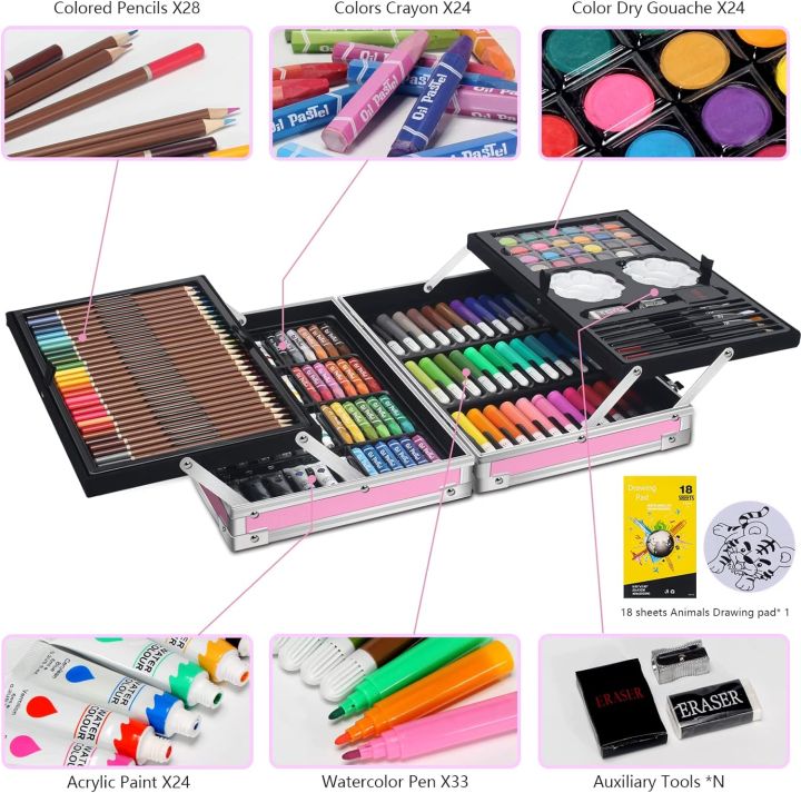 145-Piece%20Art%20Set%20Art%20for%20Drawing,%20Painting%20Great%20Gift%20for%20Children%20,%20for%20students,%20and%20Artists%20-%20Image%202