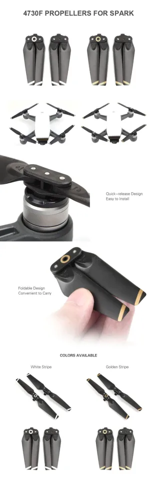 DJI Spark Replacement Quick-Release Propeller 4730F Pair (CW+CCW