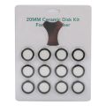 NCANRUI 12Pack Ultrasonic Mist Maker Fogger Ceramics Discs for Humidifier Parts Transducer Discs with Cap Tool. 
