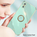Tokifu For iPhone X XR XS Max Case Luxury 6D Plating Soft Back Cover Silicone Phone Cases With Stand.