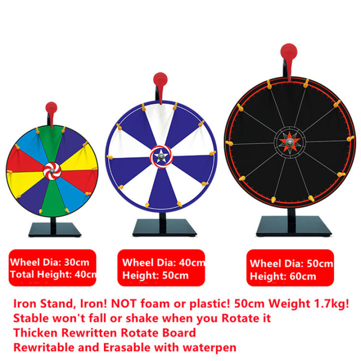 Rewritable%20Rorating%20Board%20Classroom%20Lottery%20Draw%20Drawer%20Spinner%20Lucky%20Wheel%20Spin%20Teaching%20Aids%20Party%20Games%2030/40/50cm%20Iron%20Stand%20-%20Image%203