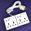 Multiplug Custom Made 8 Pin 1, 2, 3 Gang Point Extension Socket with Switch ABS 2 Meter wire Homemade MultiPlug-.
