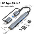 5 in 1 multifunction card reader docking station laptop headphone port extreme usb expander docking station. 