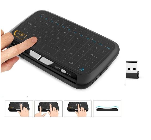 H18 Plus Mini Wireless Keyboard Touchpad Backlit Rechargeable