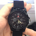【The hottest this year】 Men's Fashion Swiss Nylon Woven Strap Watch Gemiu wi watch Sea, Land and Air Movement Army Style Watch. 