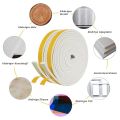 Self Adhesive Foam Tape Door 6mm Wide x 3mm Thick 3 Pcs Each White.