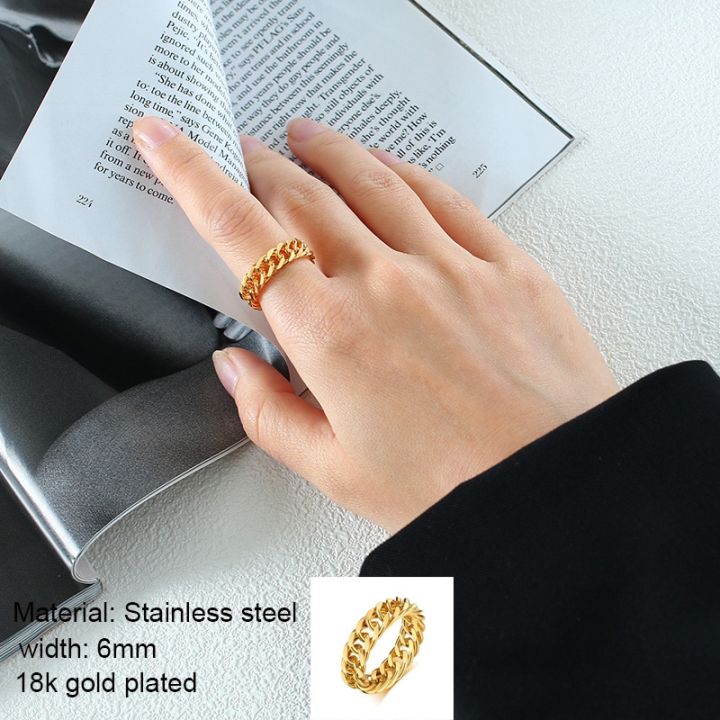 6mm%20Thick%20Chunky%20Chain%20Ring%20Cuban%20Curb%20Link%20Stainless%20Steel%20Stylish%20Ring%20for%20Women%20Girls%20-%20Image%204