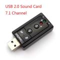 Sound Card Mini External USB to 3.5mm Mic Microphone Headphone Jack Adapter. 