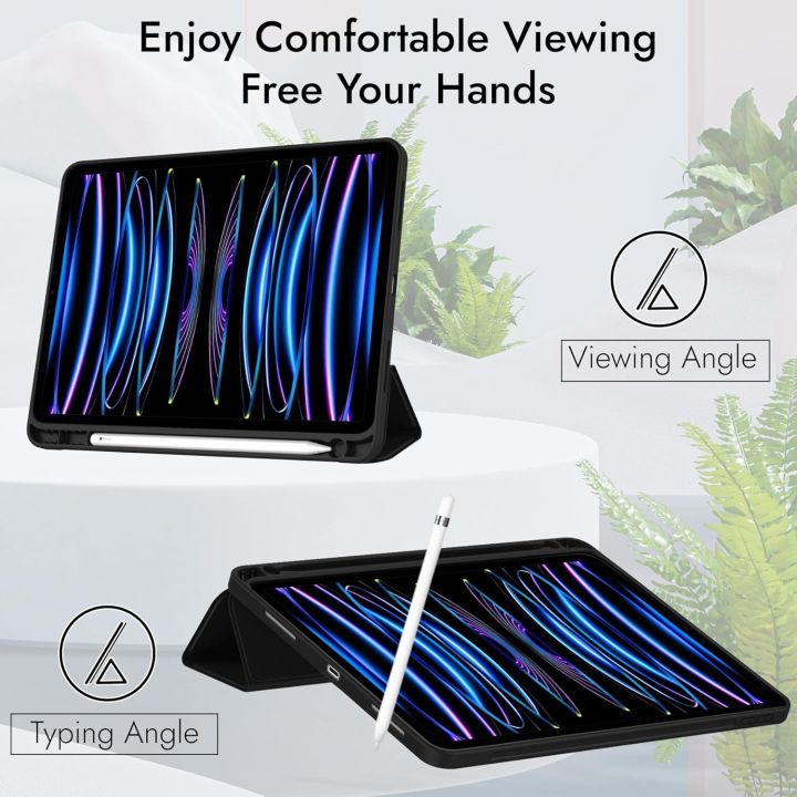 Case%20For%20Apple%20iPad%20Pro%2011%20inch%204th/3rd/2nd/1st%20Generation%202022/2021/2020/2018,%20Slim%20Trifold%20Stand%20Soft%20TPU%20Back%20Cover%20with%20Built-in%20Pencil%20Holder%20%5BAuto%20Sleep/Wake%5D%20Black%20-%20Navy%20Blue%20-%20Image%208