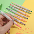 3/6Pcs Highlighter Marker Pen Creative Double-Headed Highlighter Students Highlight Key Sentence Marker Color Oblique Head Marker Pen.