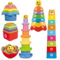 Baby Toy Stacking Cups Children Educational Nesting Ring Tower Bath Play Water Set Early Educational Toys For Infant 0-36 Mont.