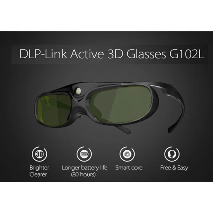 4%20PCS%20Active%20Shutter%203D%20Glasses%20for%20DLP%20Link%20Compatible%2096-144HZ%20with%20Optama%20/Acer/BenQ%20/ViewSonic/XGIMI%20DLP%20Link%20Projectors%20-%20Image%203