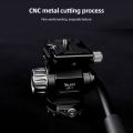 XILETU LS-1 Compact Video Fluid Head Pan Tilt Tripod Head Panorama Ballhead Tripod Mount. 