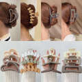 Ins milk coffee large size grab women summer Korean elegant temperament high-end feeling shark hair big clip headband.