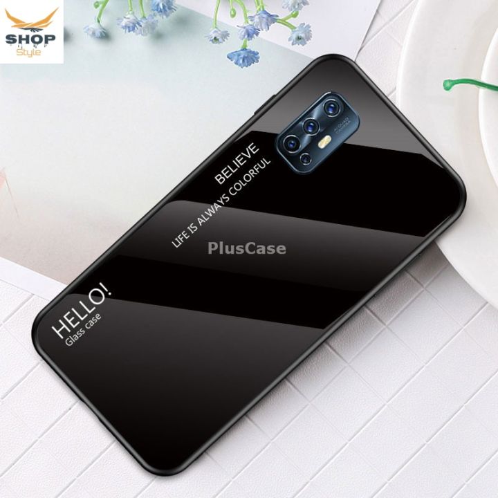 Vivo V17 - Back Cover Glass Case Black