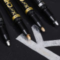 1/2Pcs Chrome Paint Marker Reflective Mirror Paint Pen Silvery Ink For DIY Car Styling Model Metal Wood Plastic Stone. 